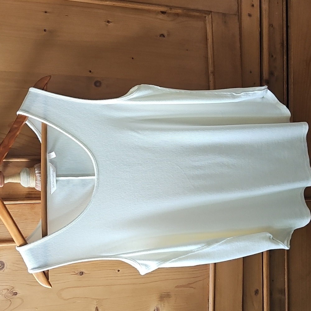 Soft Surroundings Cream  ribbed tank top Size L